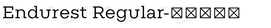 Endurest Regular字体转换
